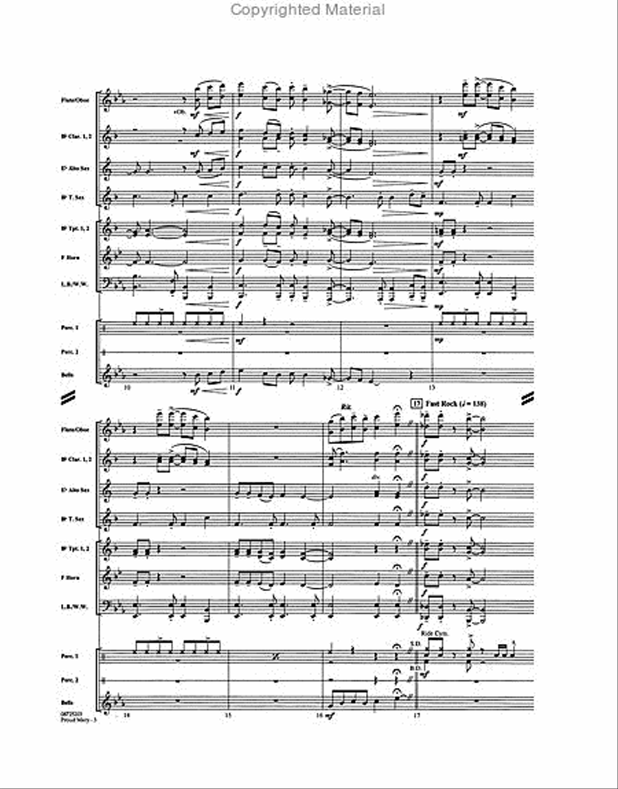 Proud Mary Concert Band scores gallery preview page 3