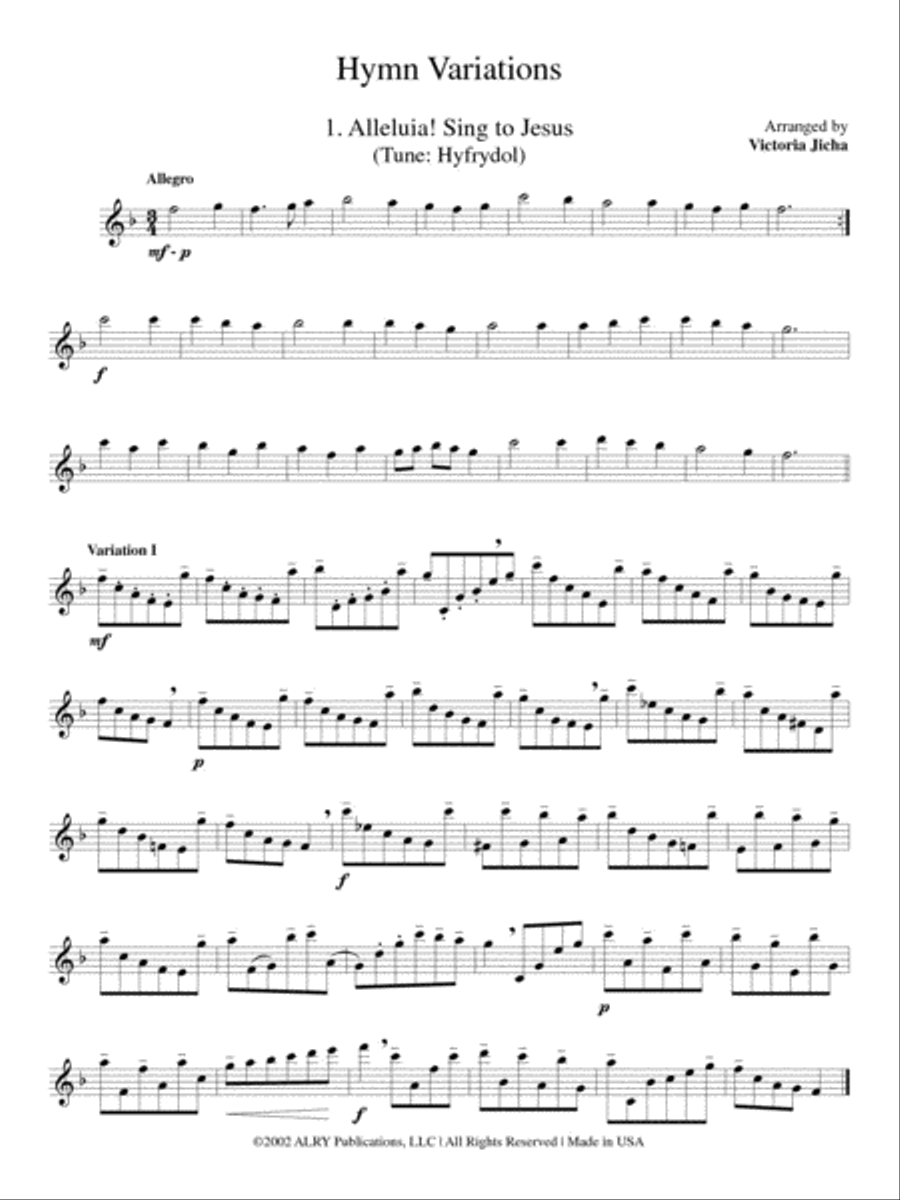 Hymn Variations for Solo Flute Flute Solo scores gallery preview page 4