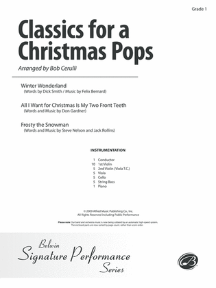 Classics for a Christmas Pops, Level 1: Score