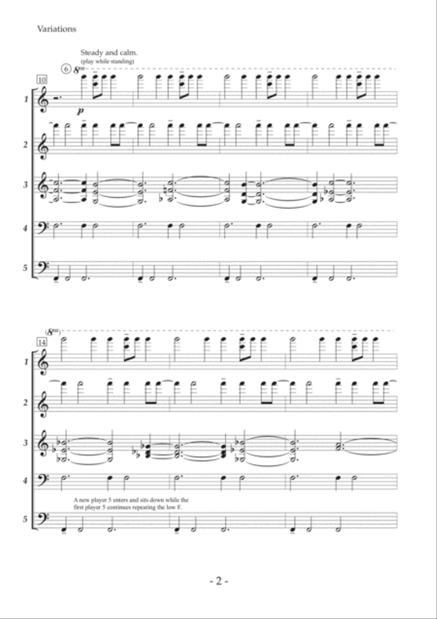 Variations for Multi-Hands Piano 1 Piano, 4-Hands scores gallery preview page 4