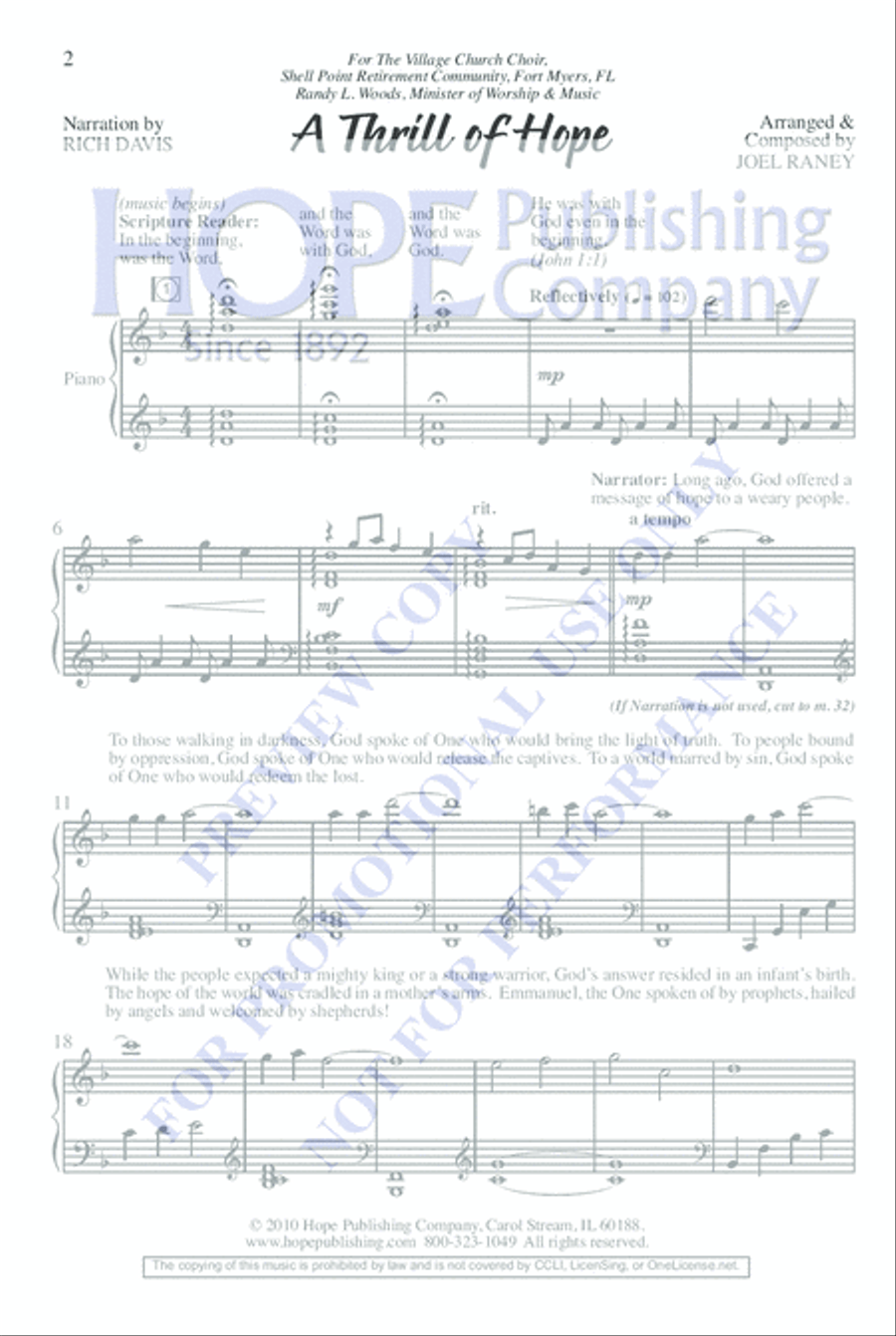A Thrill of Hope Choir scores gallery preview page 6