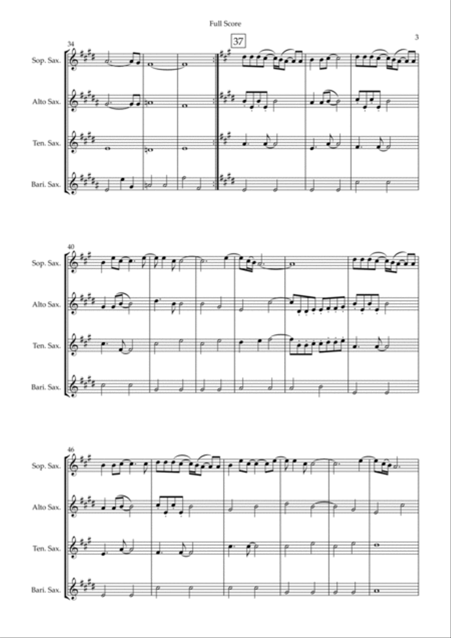 You'll Be In My Heart You'll Be In My Heart Saxophone Quartet scores gallery preview page 3