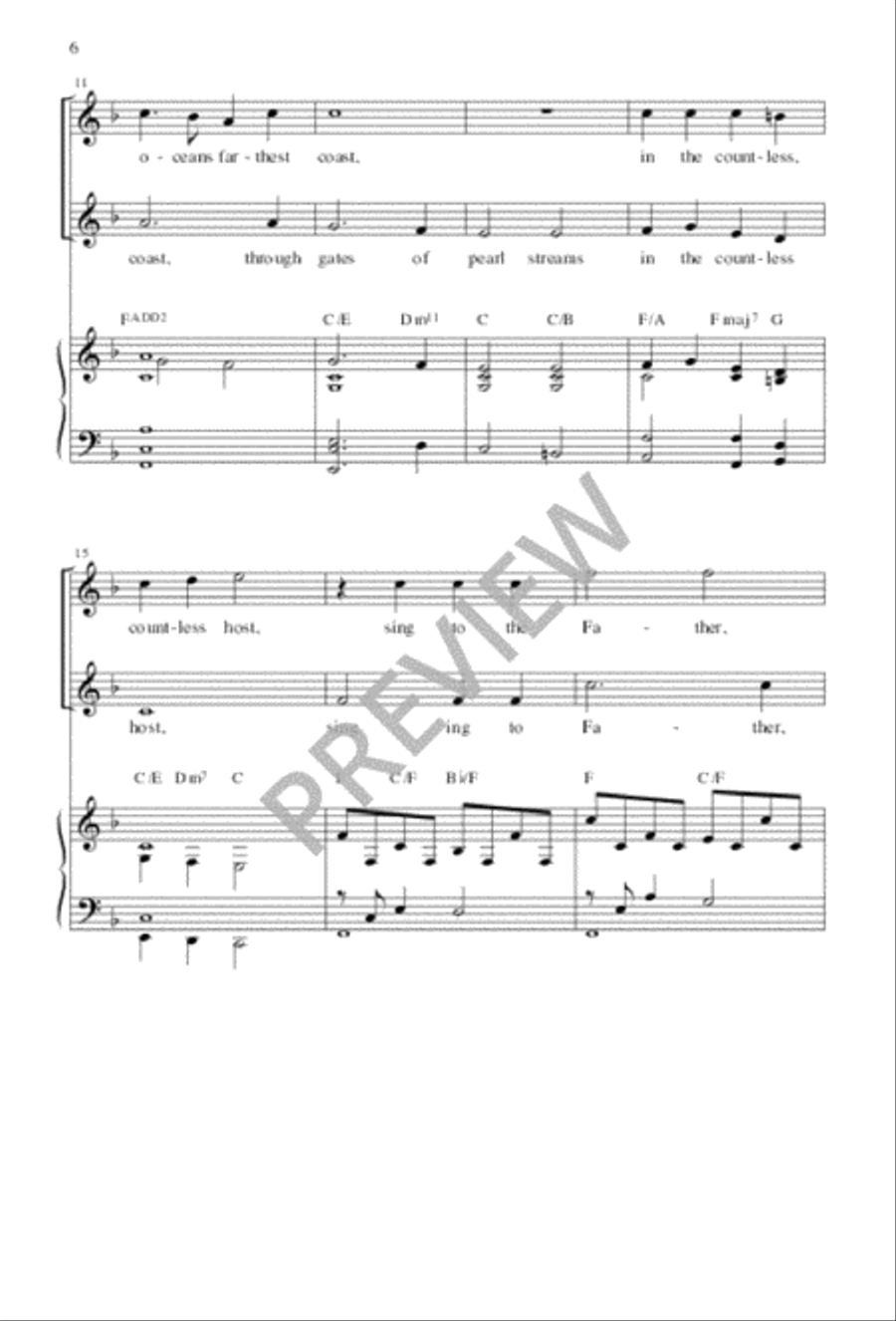 For All the Saints For All the Saints 3-Part scores gallery preview page 6