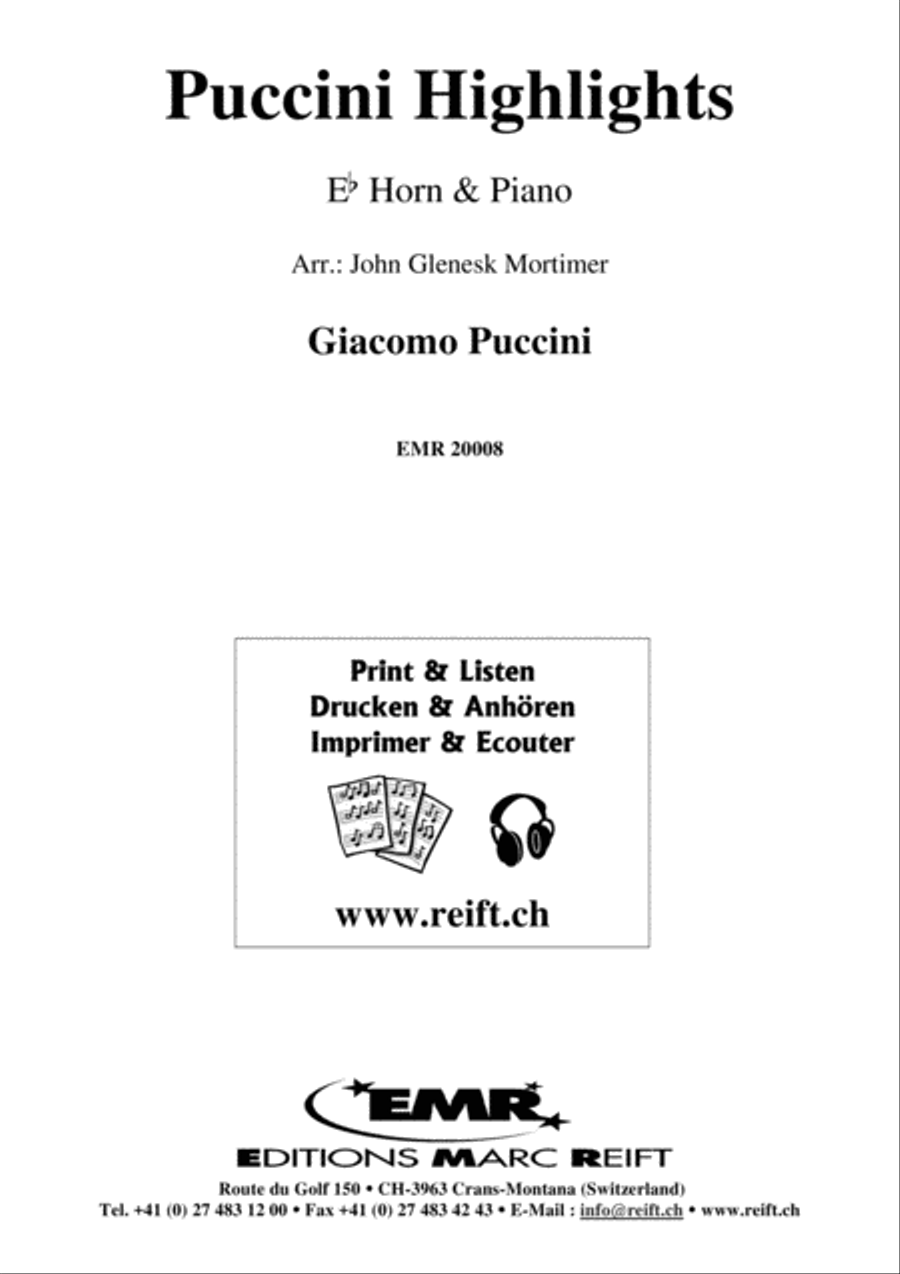 Puccini Highlights Horn scores gallery preview page 2