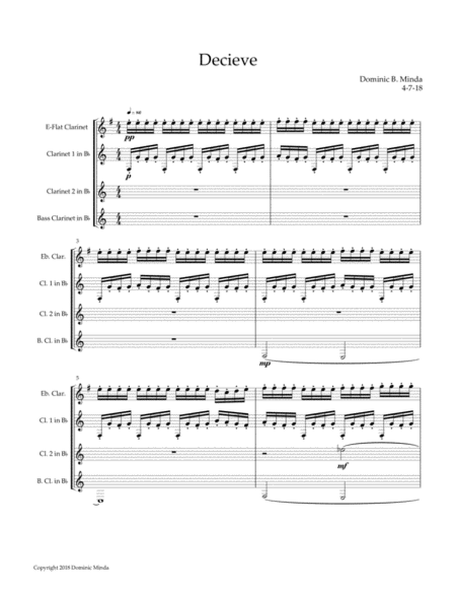 Decieve- A clarinet quartet image number null