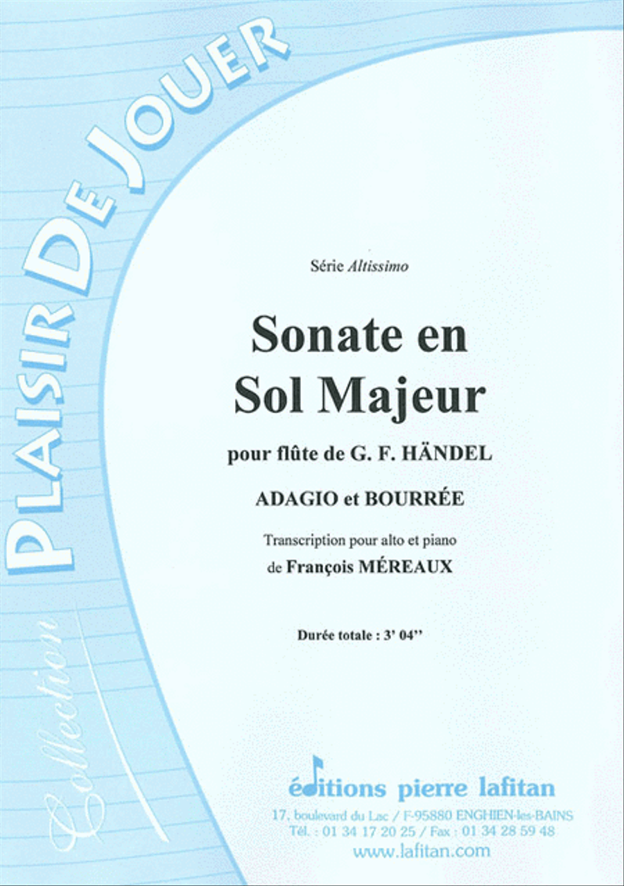 Sonate En Sol Majeur Piano Accompaniment scores gallery preview page 1