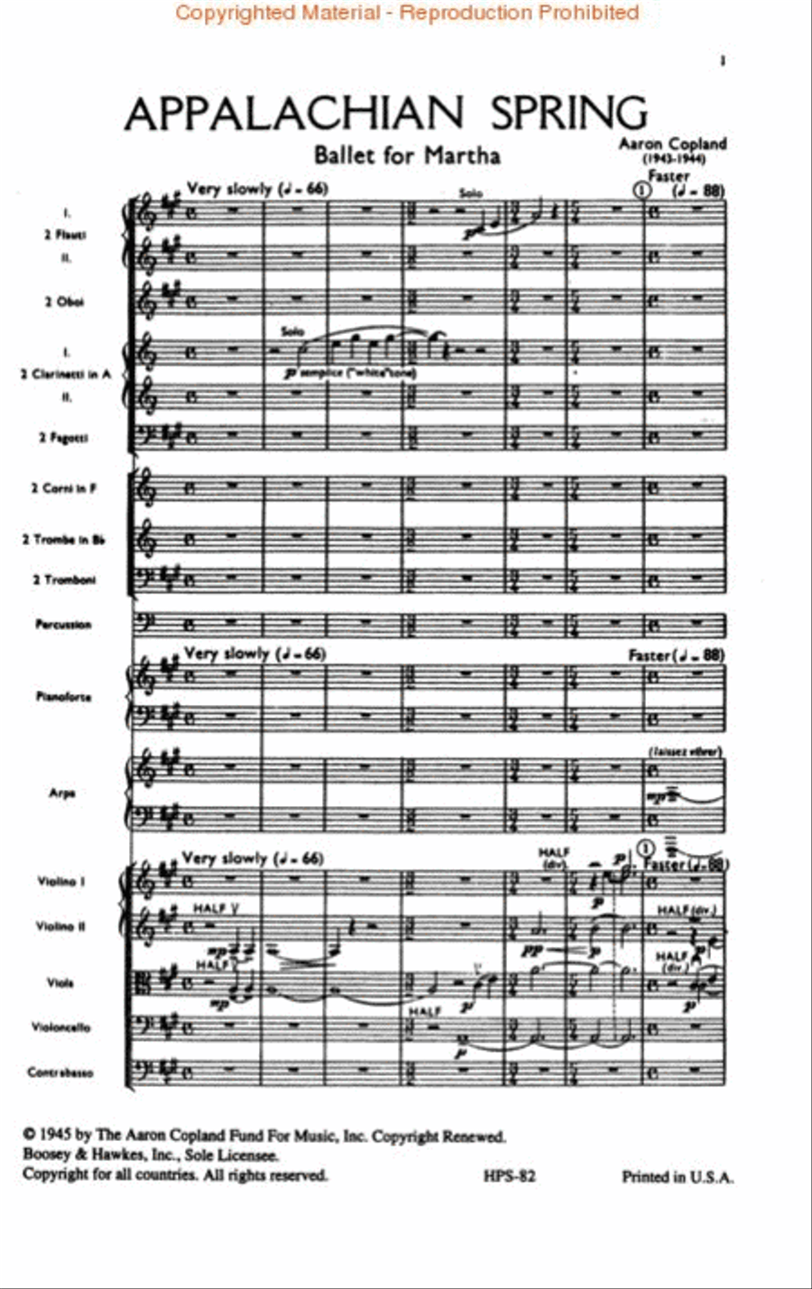 Appalachian Spring Orchestra scores gallery preview page 2