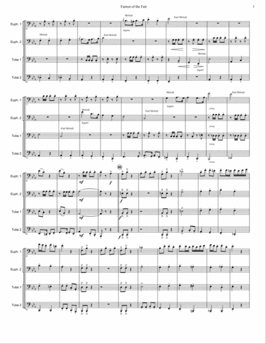 Fairest of the Fair Brass Ensemble scores gallery preview page 3