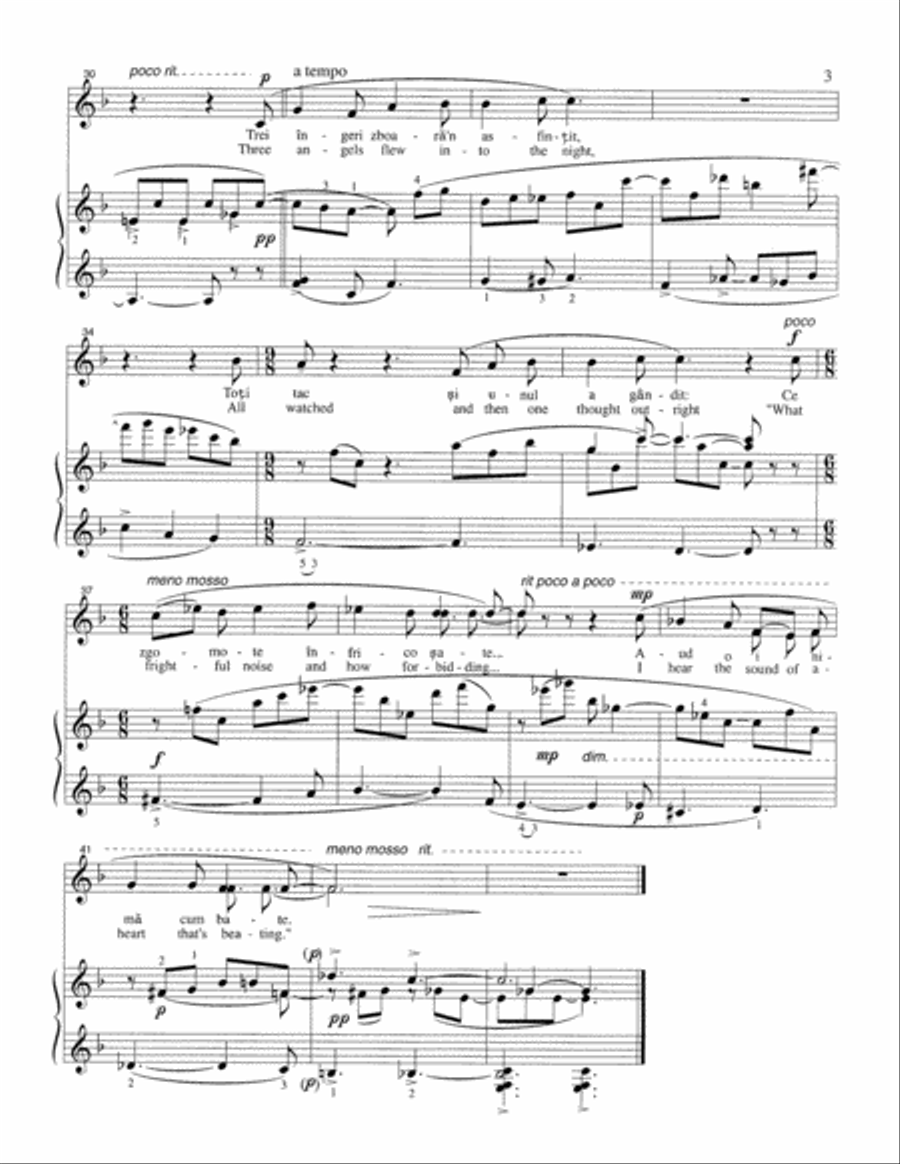 [Costinescu] Three Early Songs Soprano Voice scores gallery preview page 5