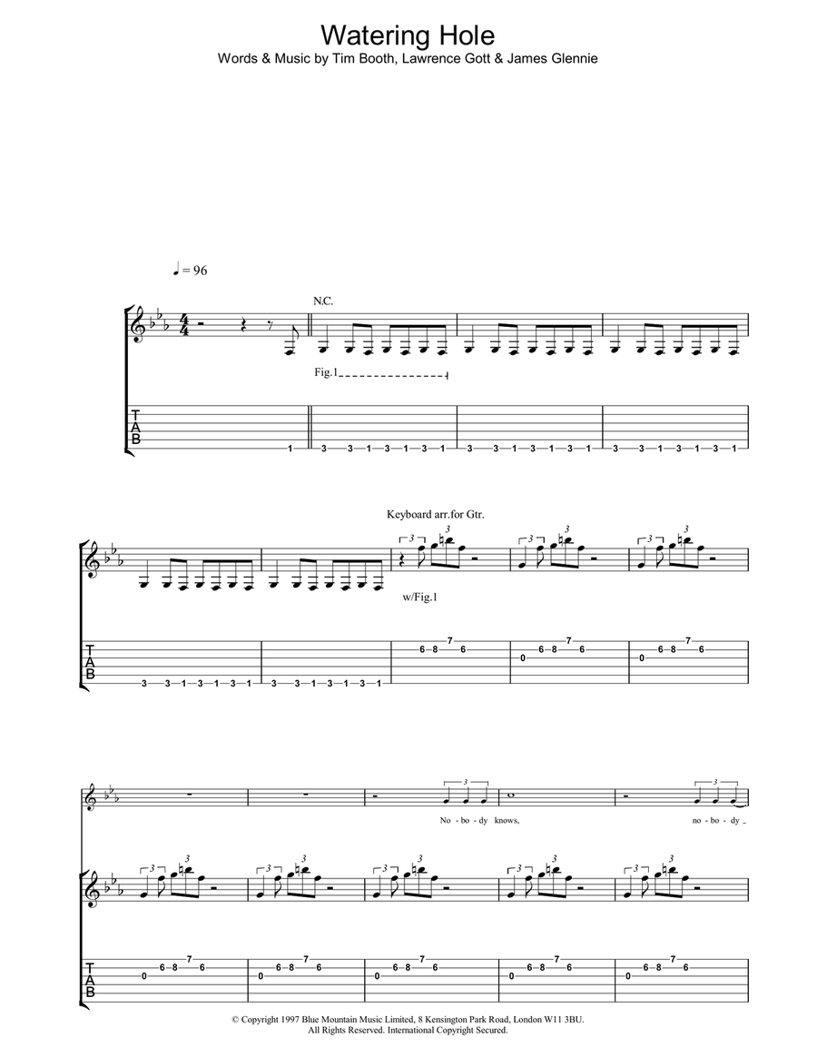 Watering Hole Acoustic Guitar scores gallery preview page 1