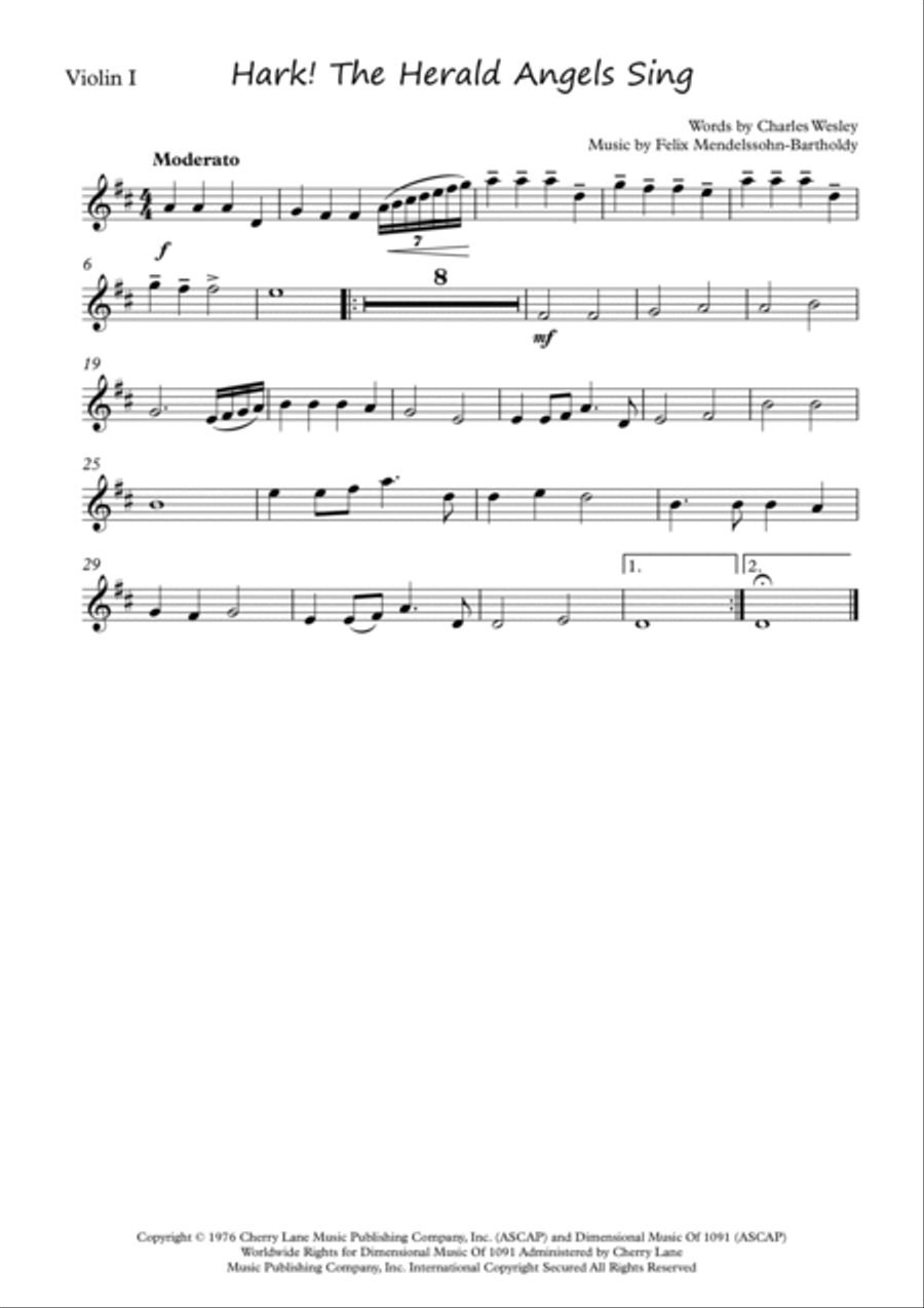 Hark! The Herald Angels Sing Chamber Music scores gallery preview page 4