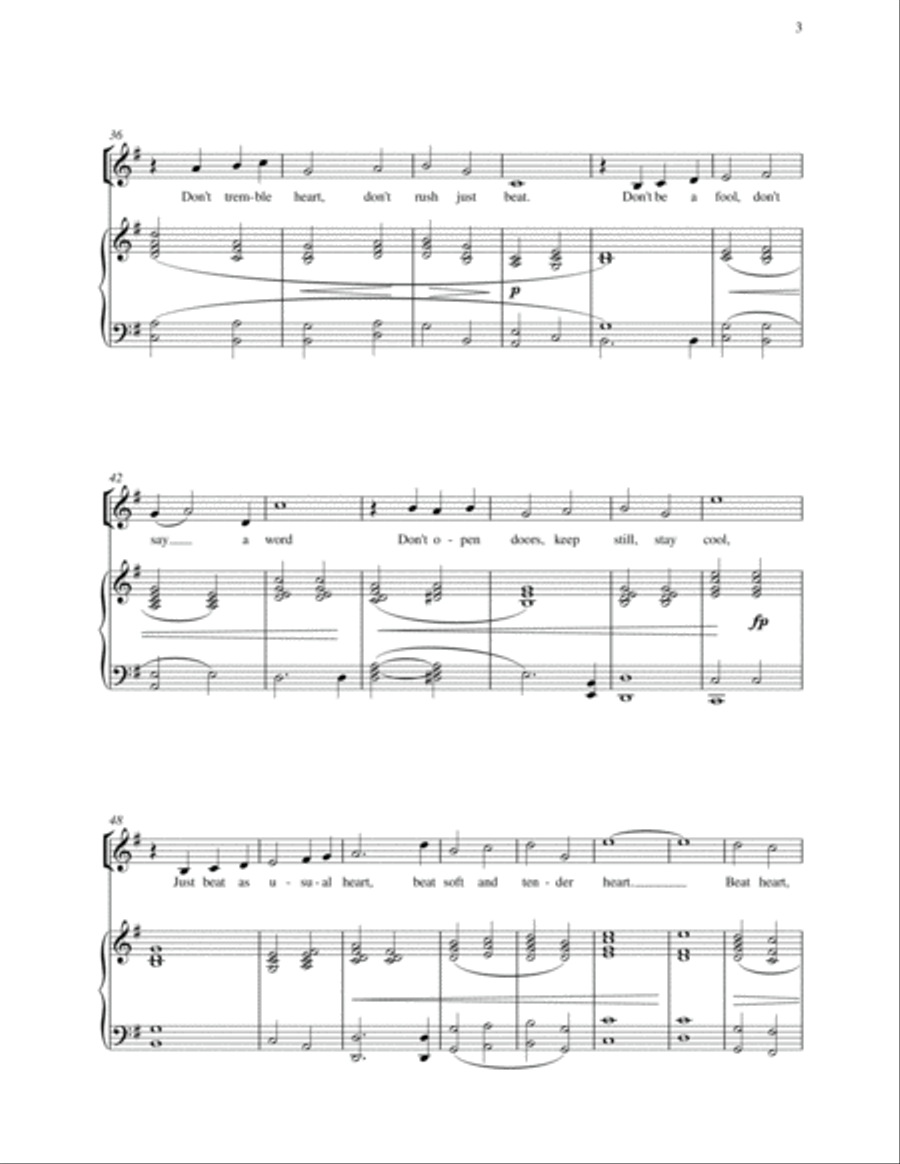 Two Songs from 'People' - for male and female voice with piano accompaniment Voice scores gallery preview page 5