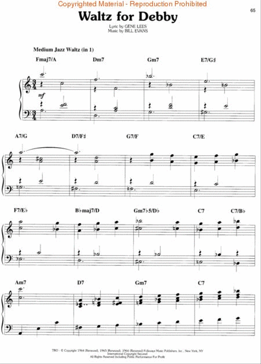 Bill Evans – 19 Arrangements for Solo Piano Piano Solo scores gallery preview page 3