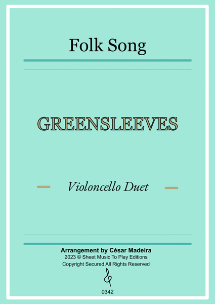 Greensleeves - Cello Duet - W/Chords (Full Score and Parts) image number null