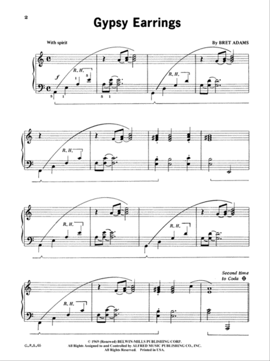 Gypsy Earrings Piano Solo scores gallery preview page 2
