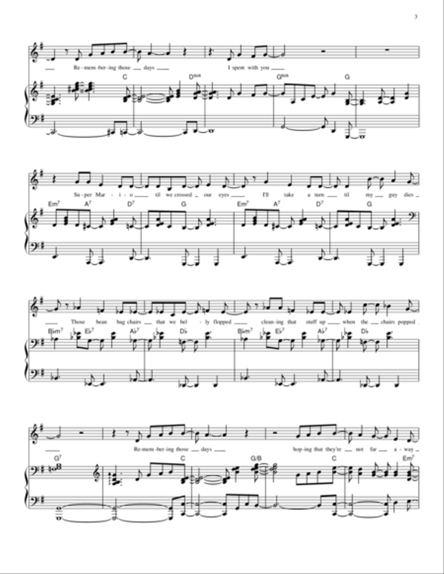 Those Days - Relative Talent, the musical Piano, Vocal, Guitar scores gallery preview page 3