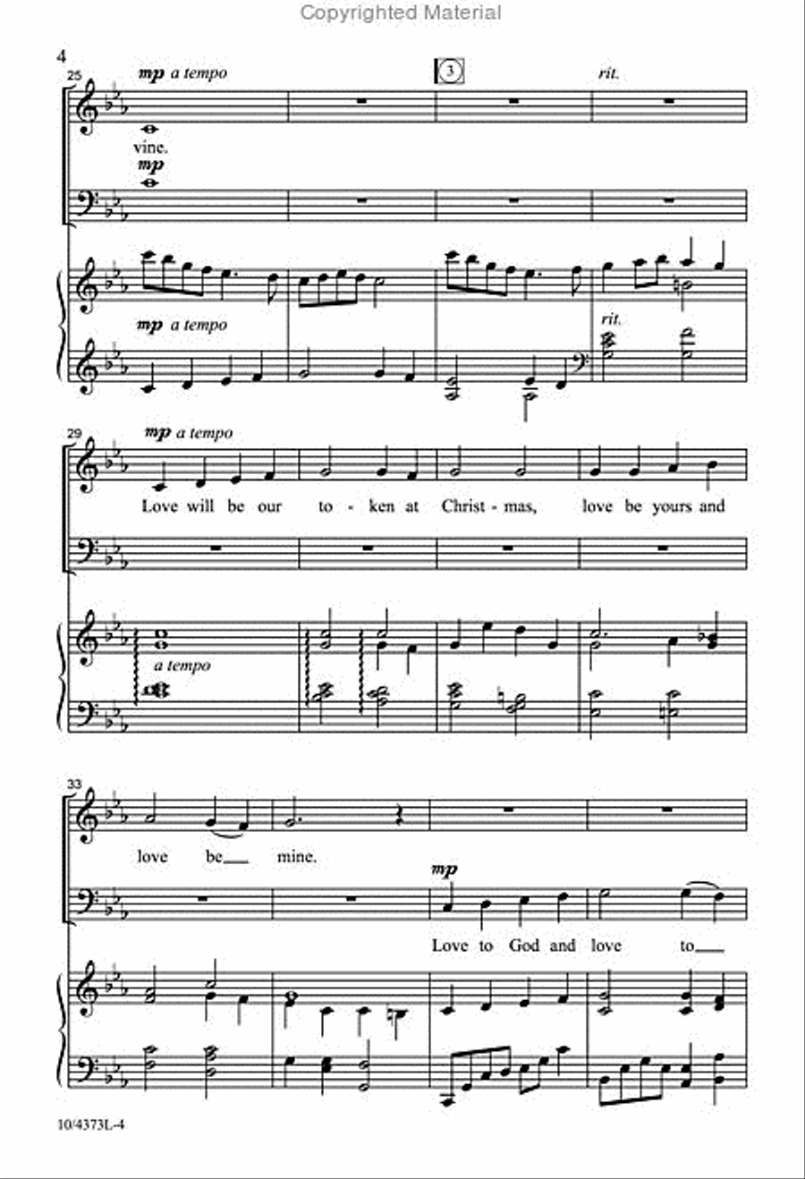 Come, Lord of Love Come, Lord of Love 4-Part scores gallery preview page 4