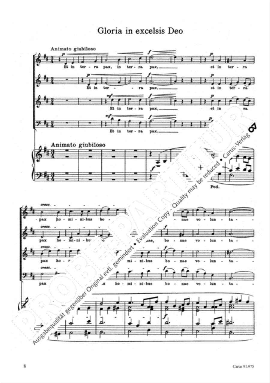 Missa pro pace 4-Part scores gallery preview page 11