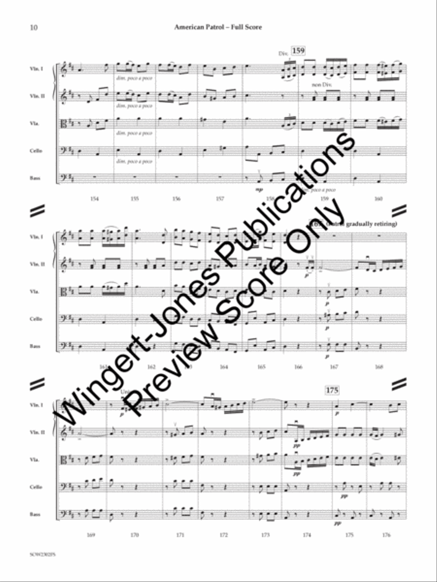 American Patrol (Score) String Orchestra scores gallery preview page 11