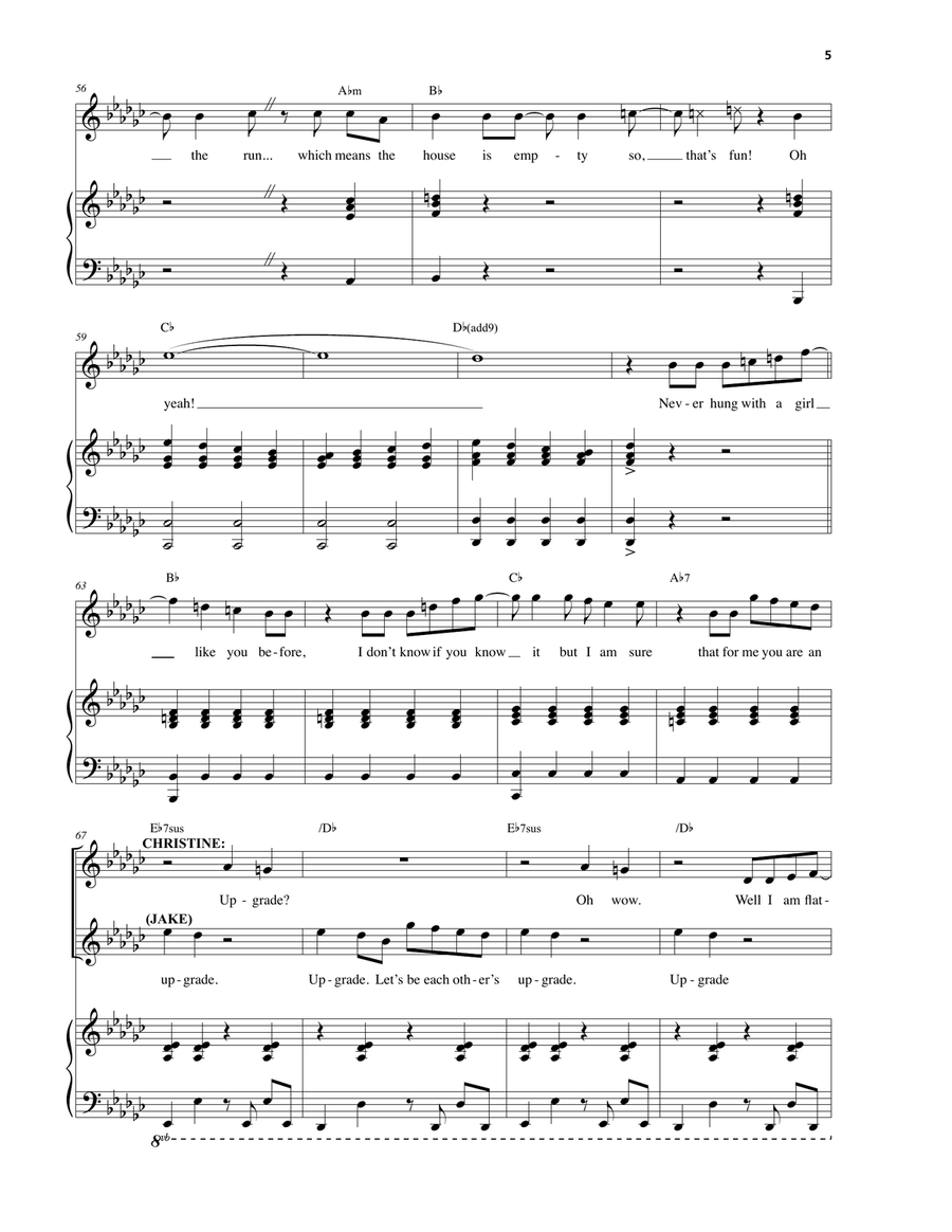 Upgrade (from Be More Chill) Piano, Vocal scores gallery preview page 5