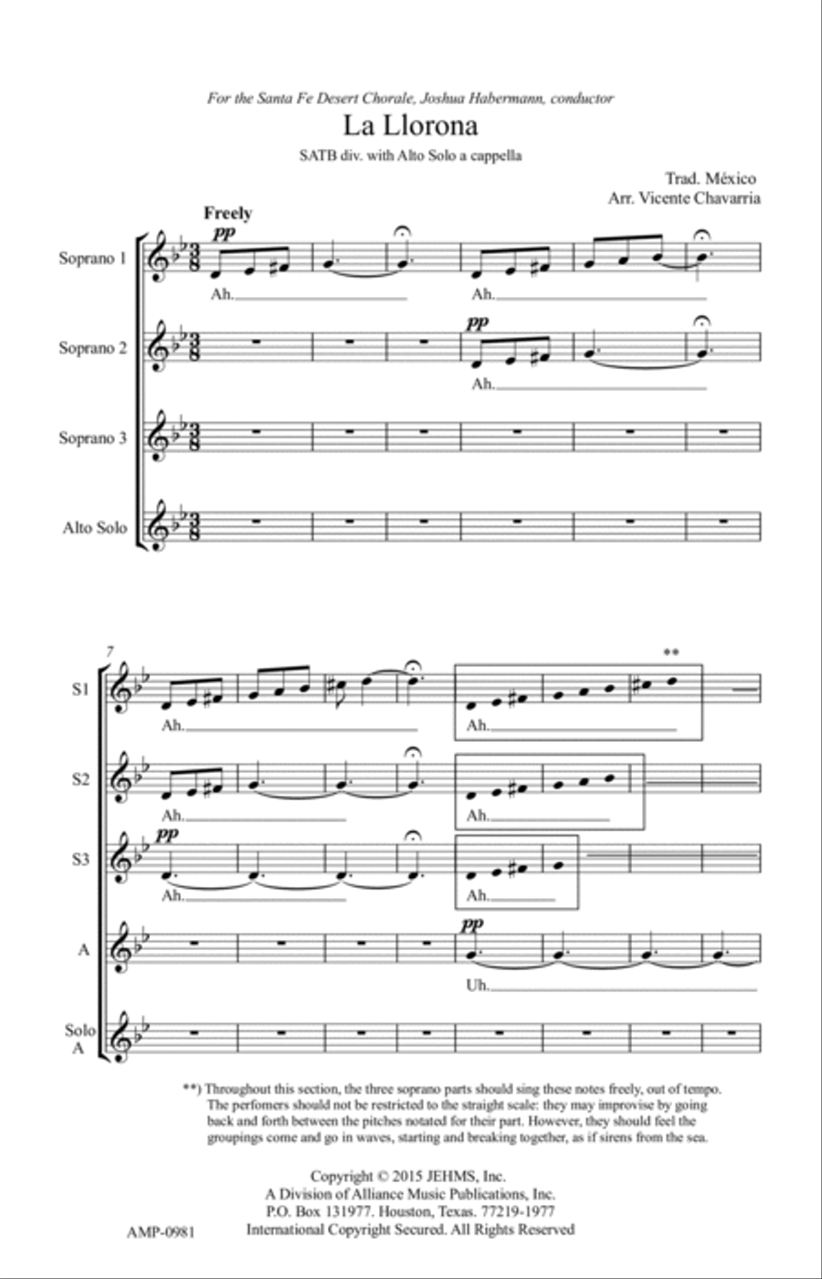 La Llorona 4-Part scores gallery preview page 8