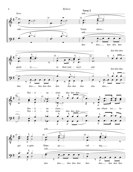 Believe by Josh Groban Choir - Digital Sheet Music