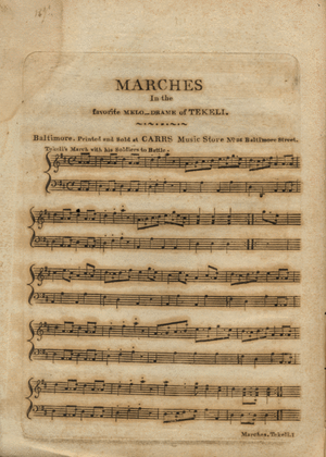Marches in the favorite Melodrame of Tekell