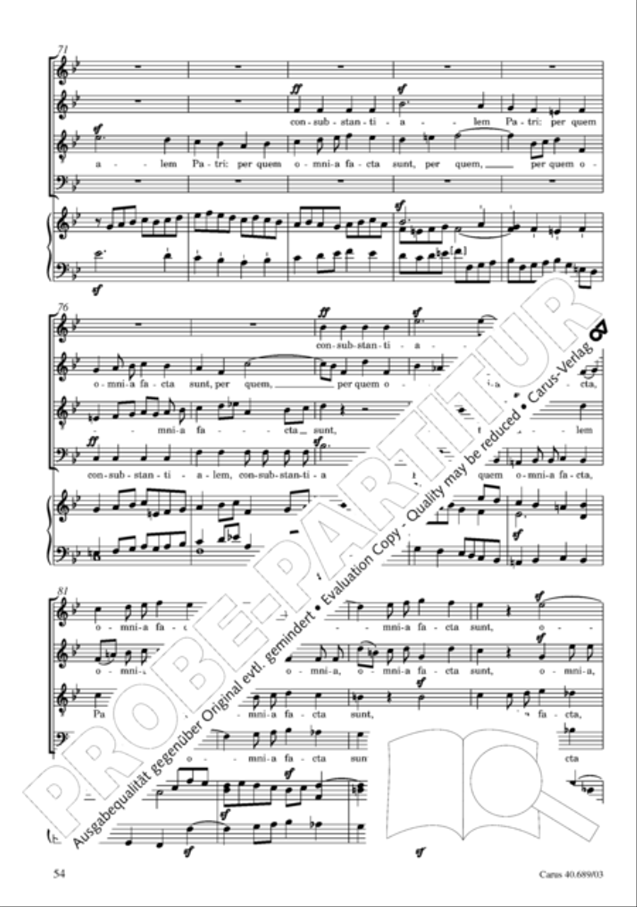 Missa solemnis Missa solemnis 4-Part scores gallery preview page 55
