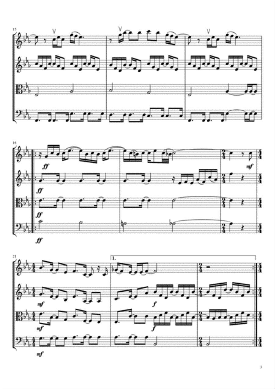 Your Song String Quartet scores gallery preview page 3