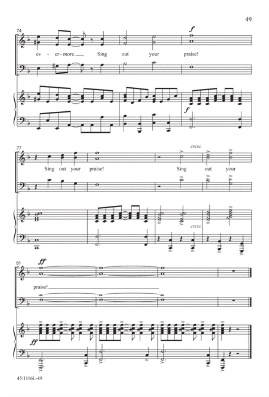 12 Anthems for about 12 Singers 3-Part scores gallery preview page 49