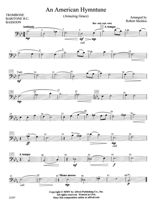 An American Hymntune (Amazing Grace): 1st Trombone