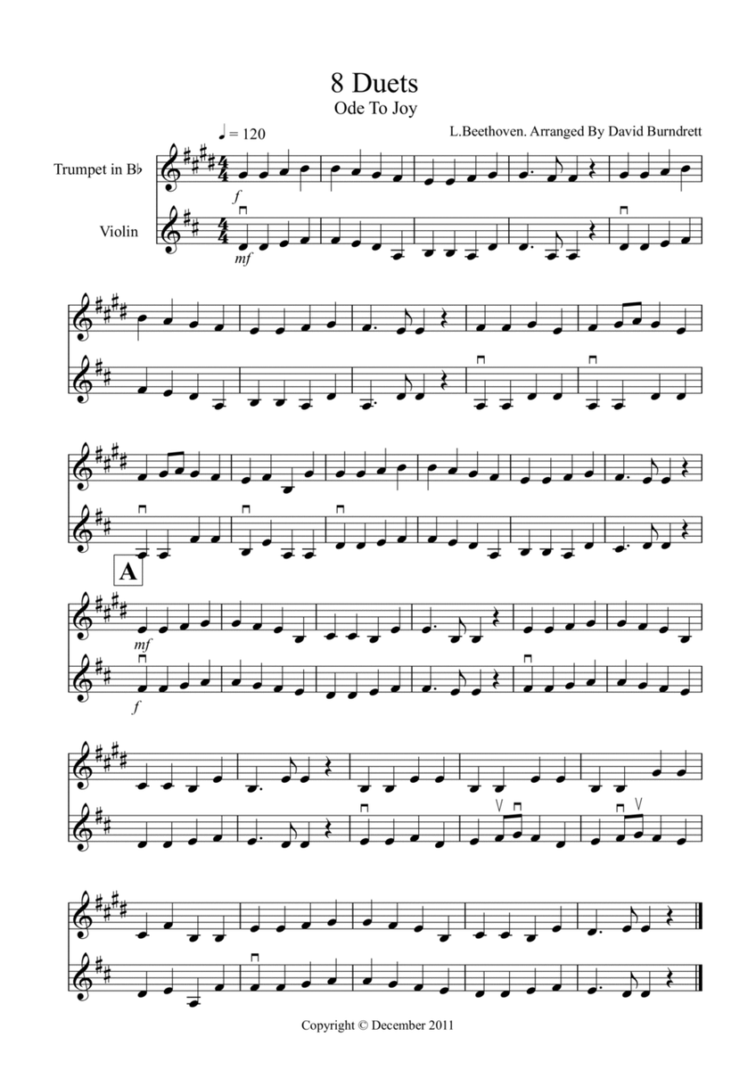 8 Duets for Trumpet and Violin image number null