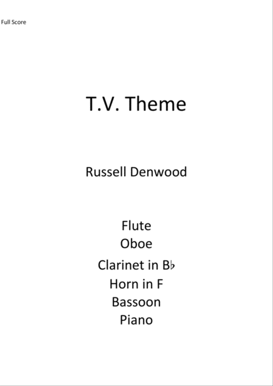 T.V. Theme Bassoon scores gallery preview page 1