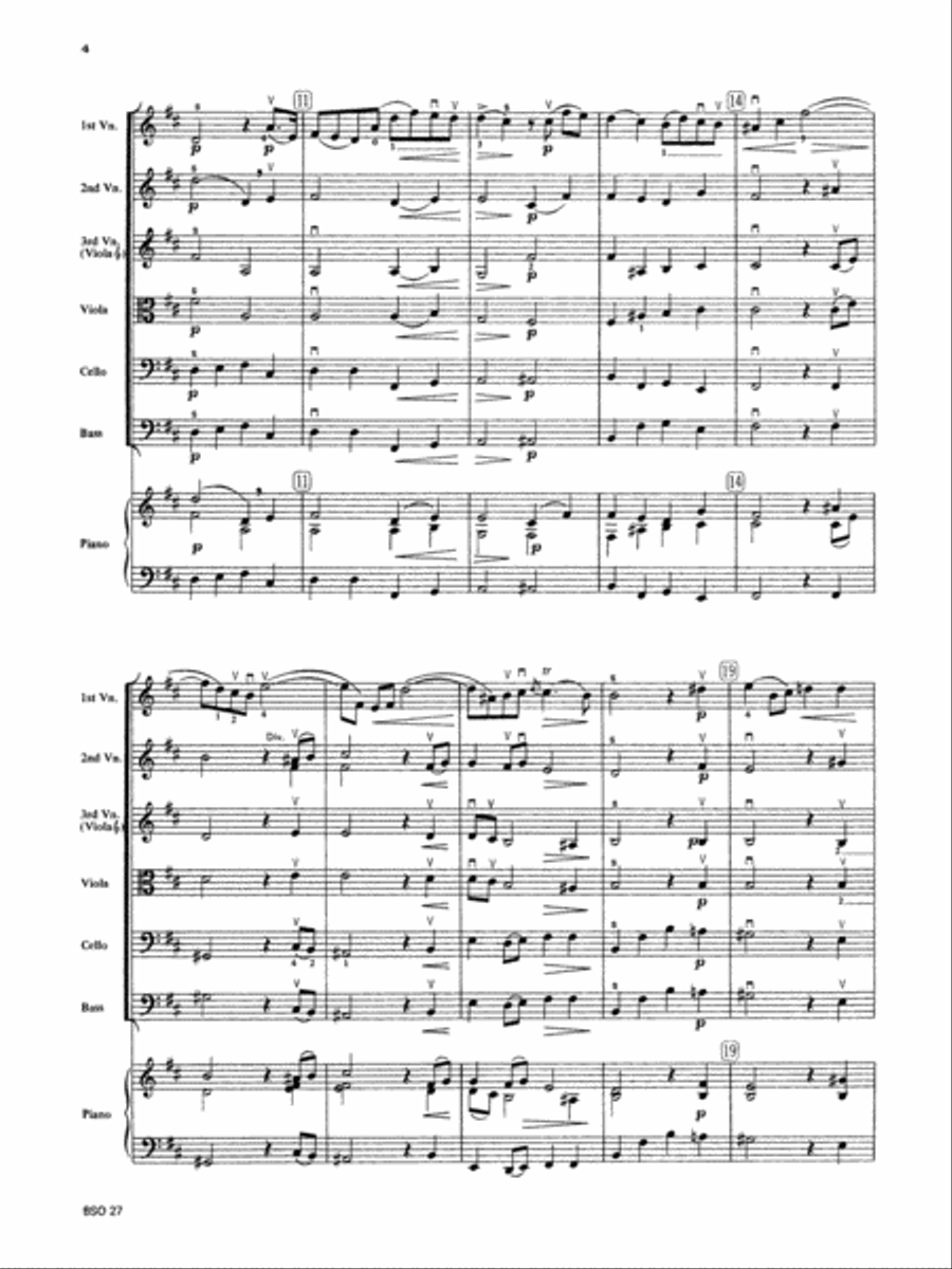 Chamber Suite in D: Score String Orchestra scores gallery preview page 4
