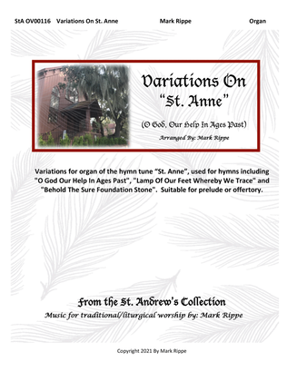 Book cover for Variations on "St. Anne" (O God Our Help In Ages Past). StA OV00116