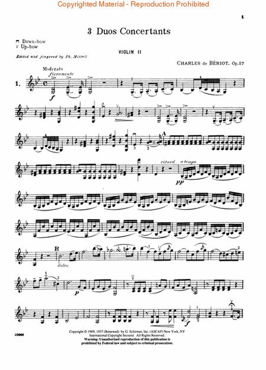 3 Duos Concertante, Op. 57
