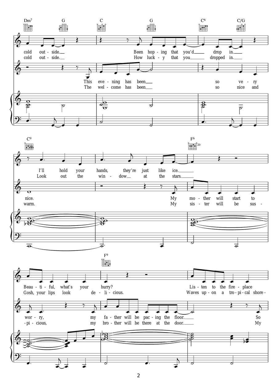 Baby, It's Cold Outside Piano, Vocal scores gallery preview page 2