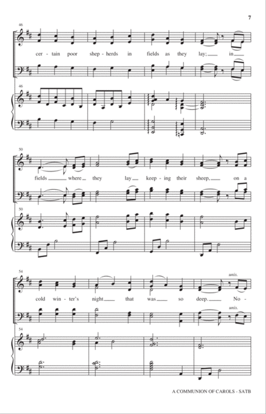 A Communion of Carols 4-Part scores gallery preview page 5