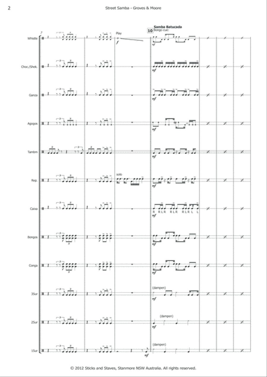 Street Samba Percussion Ensemble scores gallery preview page 4
