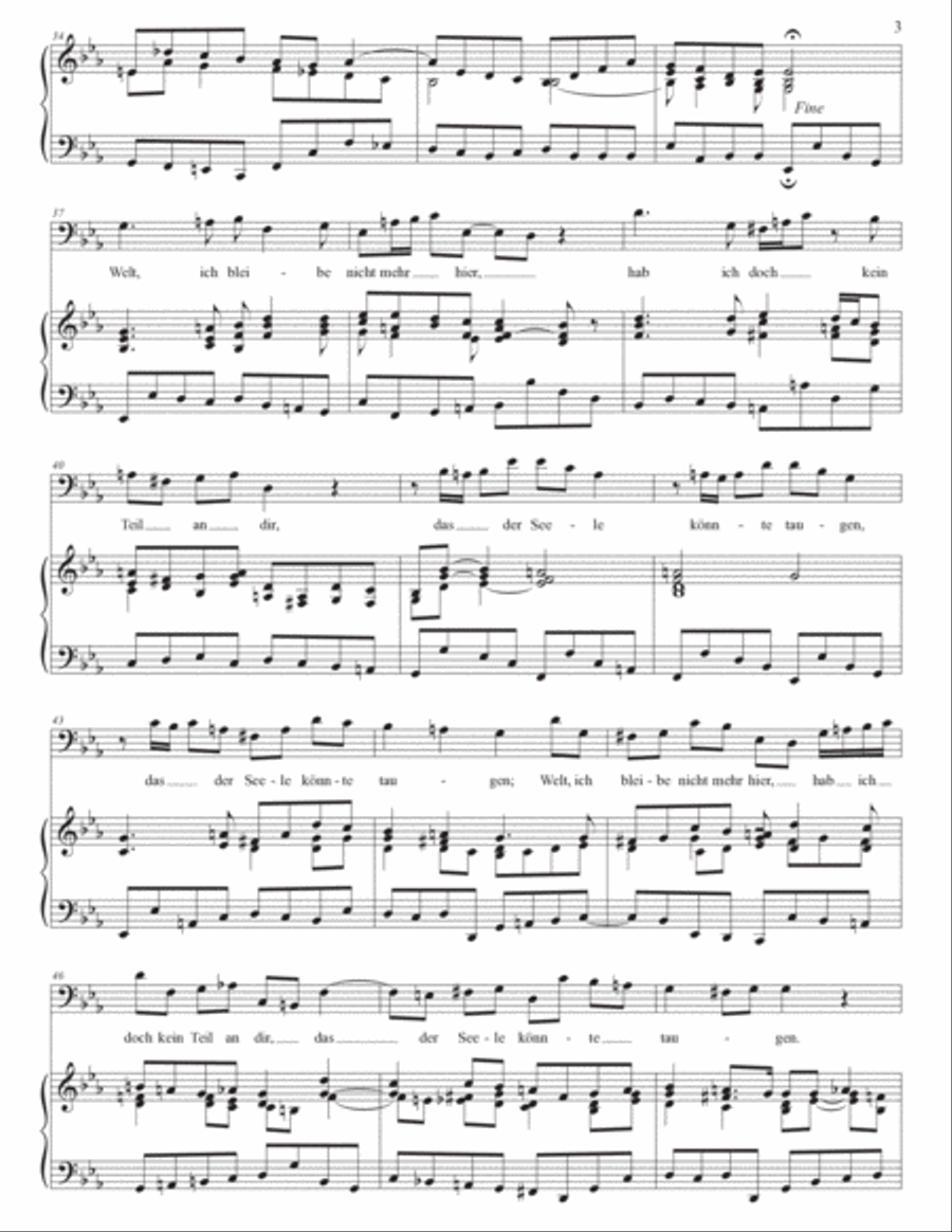 BACH: Schlummert ein, ihr matten Augen, BWV 82 (transposed to E-flat major) Voice scores gallery preview page 4