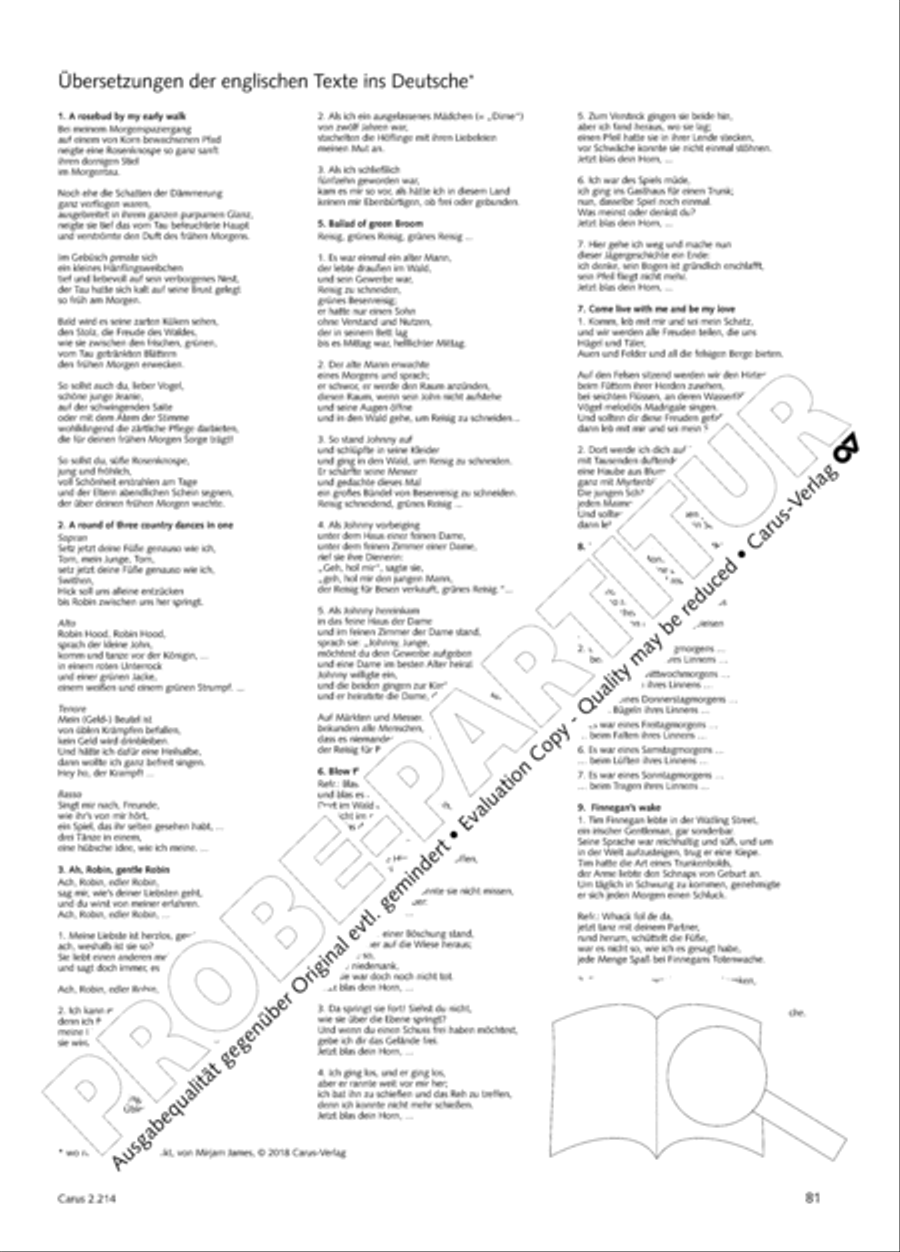 Choral Collection Folk Songs Choir scores gallery preview page 51