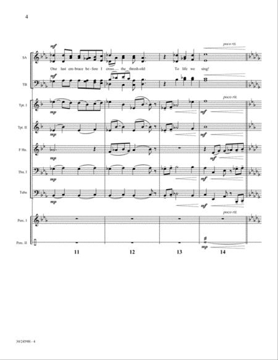 Omnia Sol - Brass and Percussion Score and Parts Horn scores gallery preview page 5