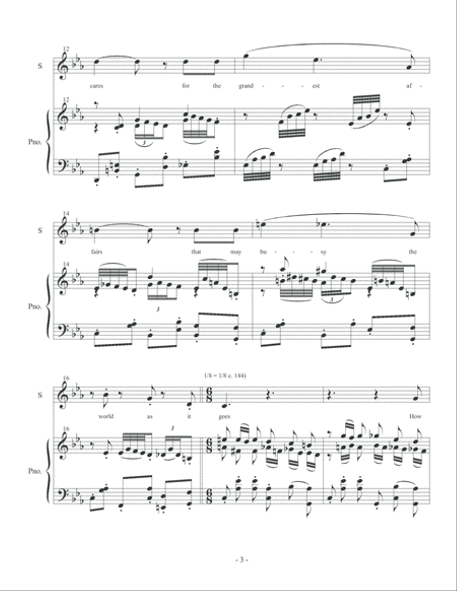 Three Songs on Poems of Jane Austen Soprano Voice scores gallery preview page 6