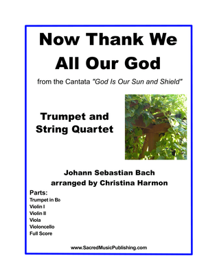 Book cover for Now Thank We All Our God –Trumpet and String Quartet