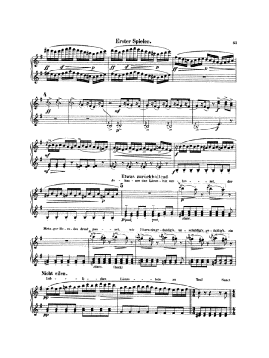 Mahler: Symphony No. 4, in G Major Piano Duet scores gallery preview page 6