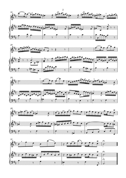 J.S. Bach - Siciliano in B Minor for Treble Recorder & Piano - Intermediate image number null