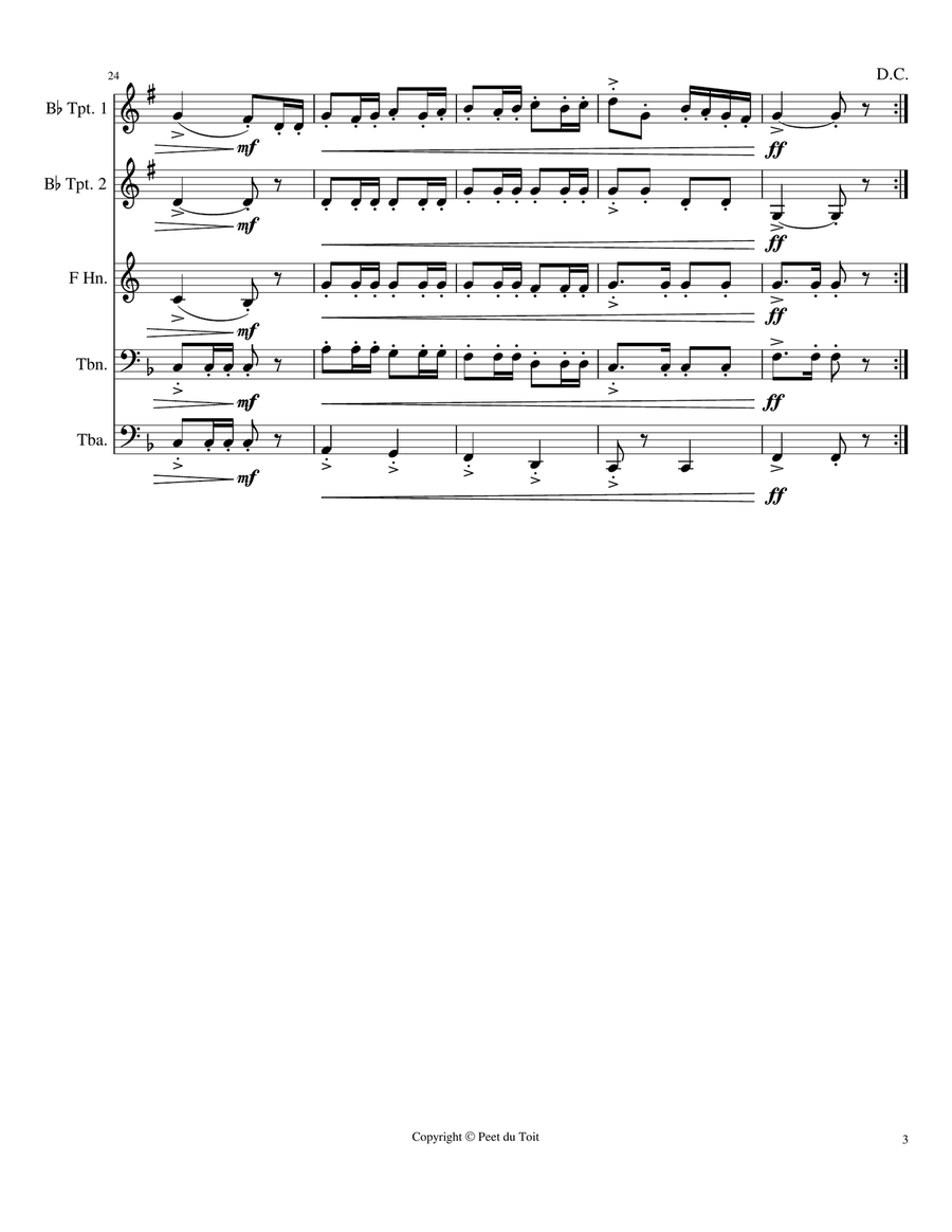 British Grenadiers-march Brass Ensemble scores gallery preview page 3
