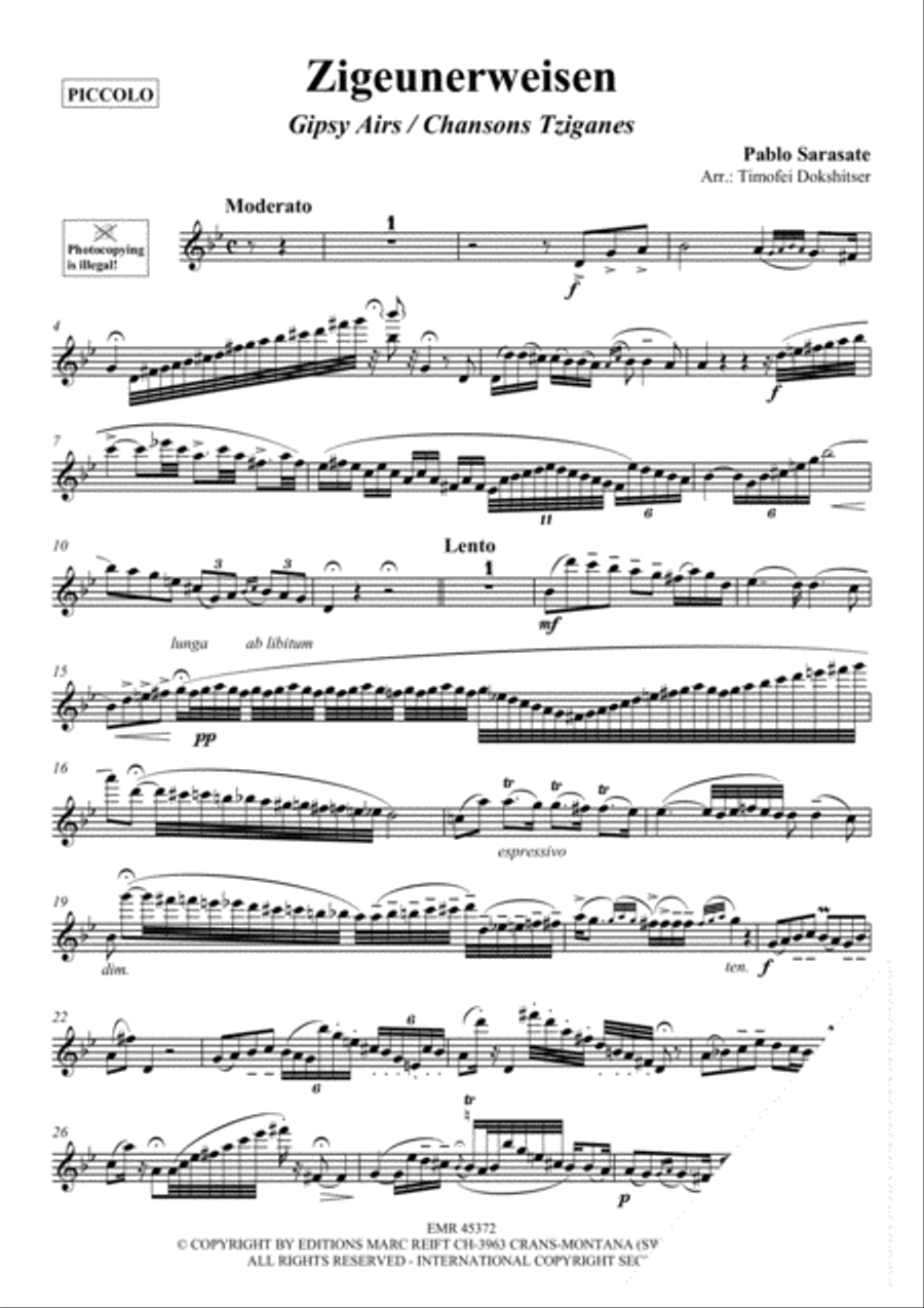 Zigeunerweisen Piccolo scores gallery preview page 3