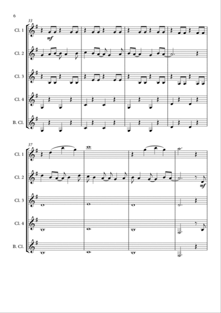 The Lion Sleeps Tonight Woodwind Ensemble scores gallery preview page 6