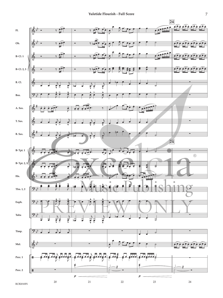 Yuletide Flourish Yuletide Flourish Concert Band scores gallery preview page 7